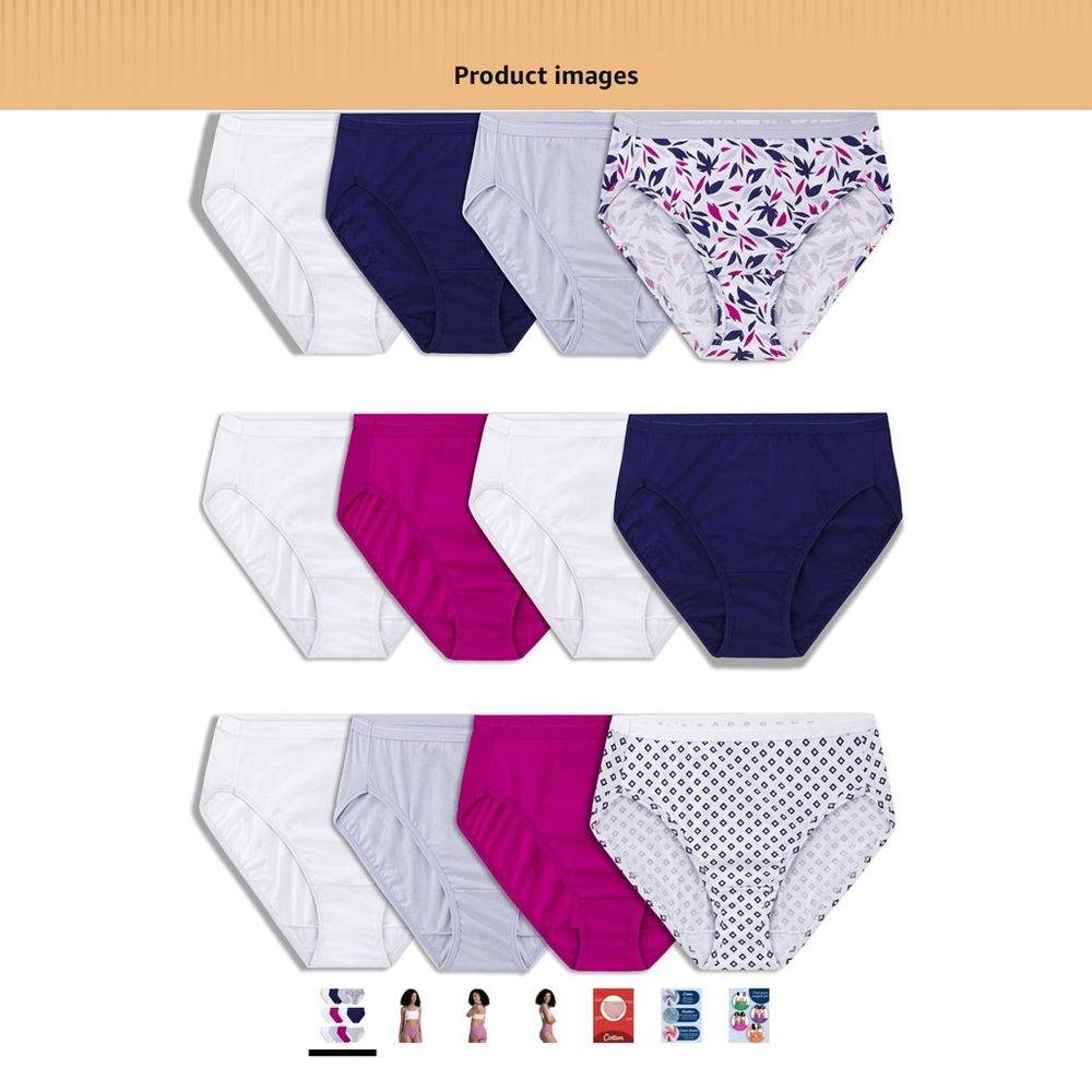 NWT Unopened Fruit of the Loom Women’s Eversoft Cotton Underwear 12pk